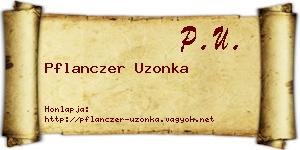 Pflanczer Uzonka névjegykártya